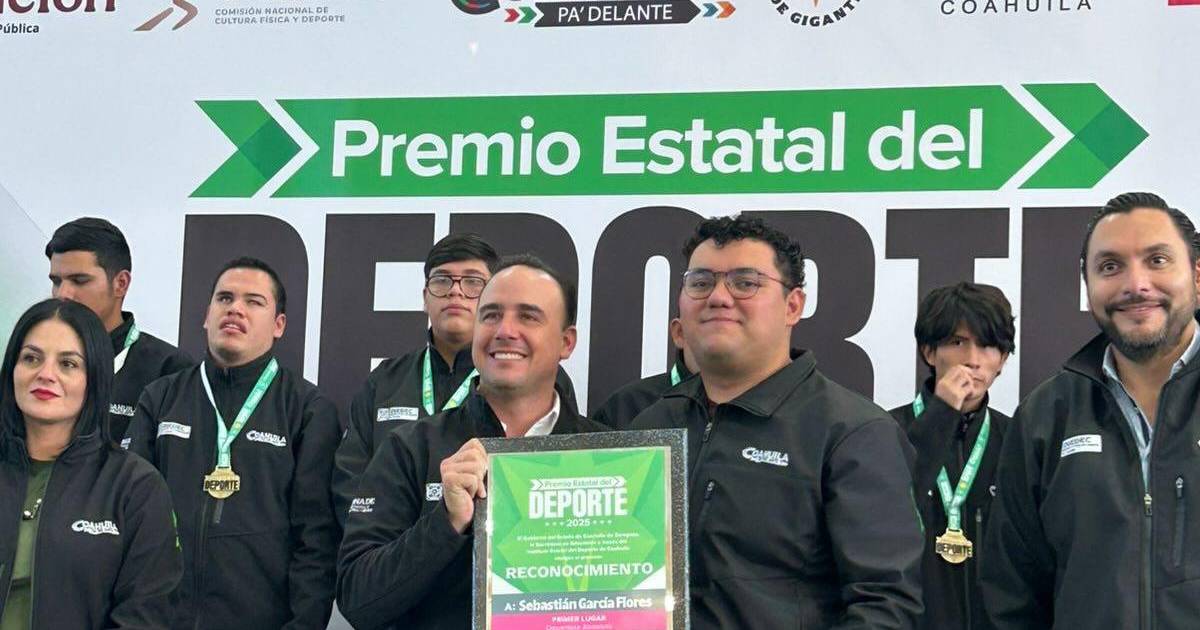 Sebastián García Flores lidera la entrega del Premio Estatal del Deporte Coahuila 2025 en Saltillo