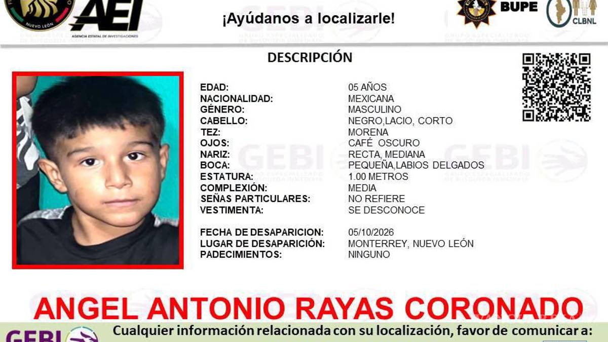 Desaparecen dos menores en NL en los municipios de Apodaca y Mty