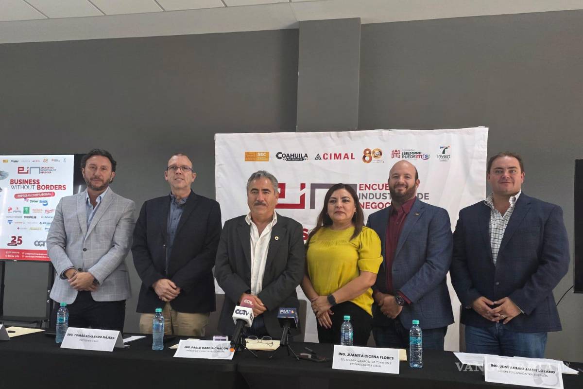 Canacintra y Cimal anuncian el Encuentro Industrial de Negocios 2025 en Torreón