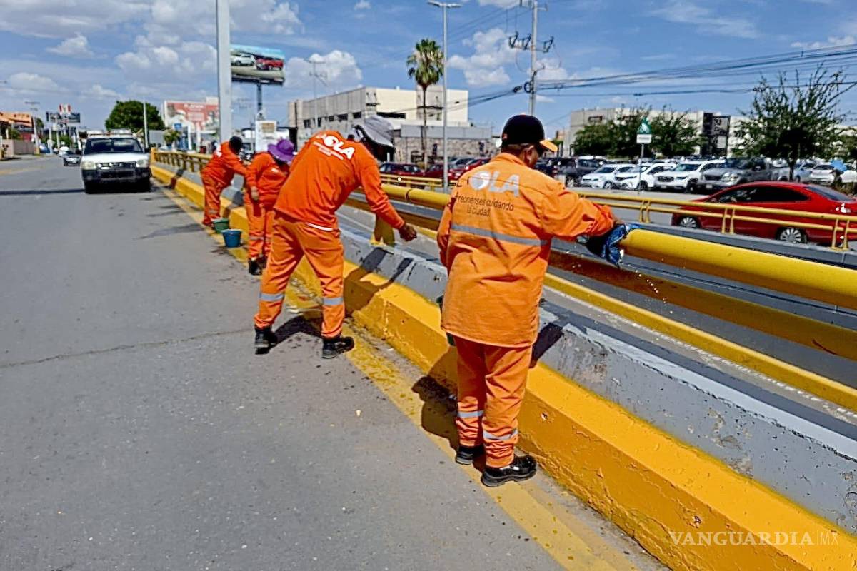Dan mantenimiento integral al Nudo Mixteco en Torreón