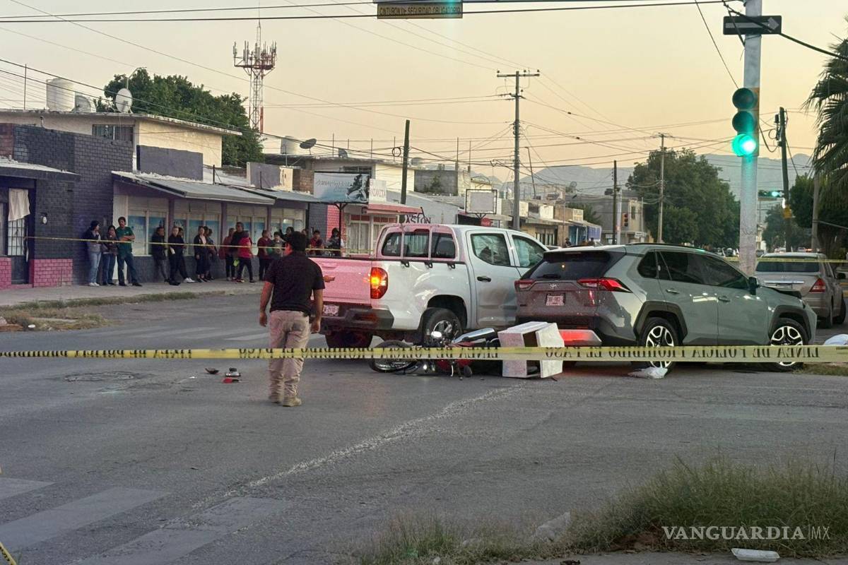 Muere motociclista tras aparatoso choque múltiple en Torreón