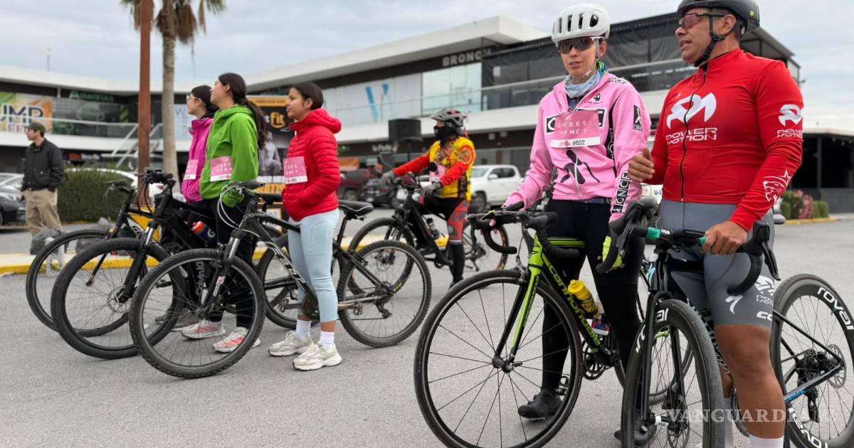 Saltillo se pinta de rosa con rodada ciclista para crear conciencia sobre el cáncer de mama