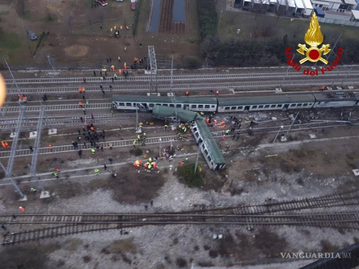$!Accidente ferroviario deja tres muertos y 100 heridos en Italia