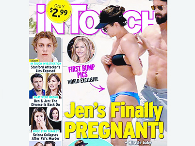 Se especula embarazo de Jennifer Aniston