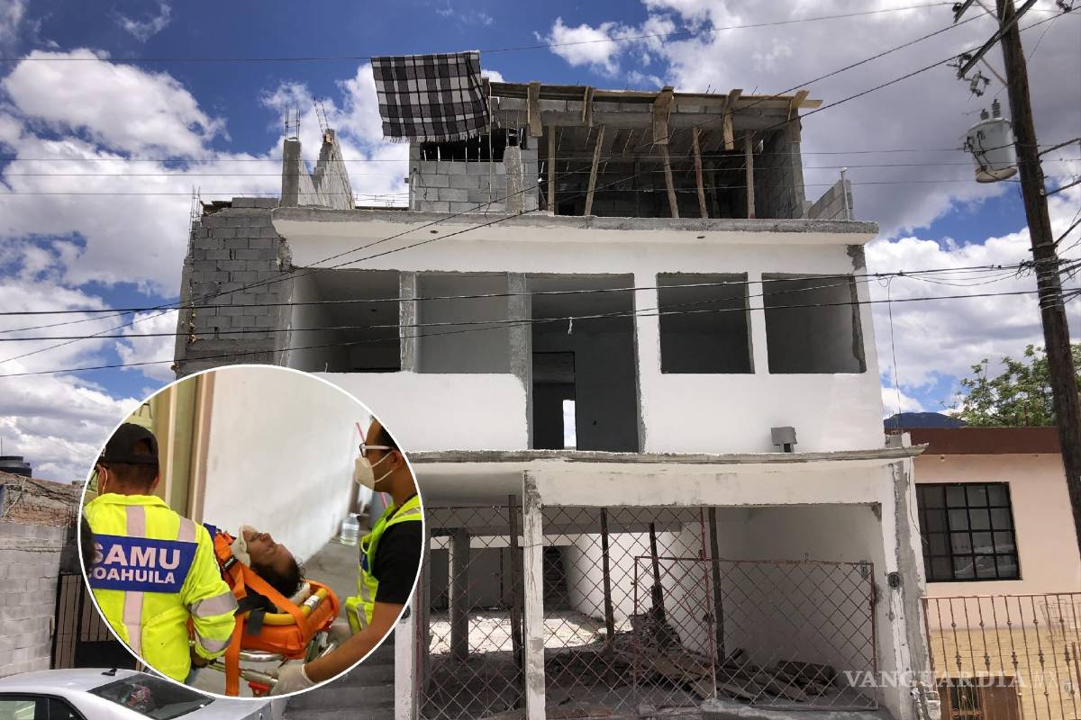 Sufre albañil descarga al tocar cables eléctricos en colonia de Saltillo