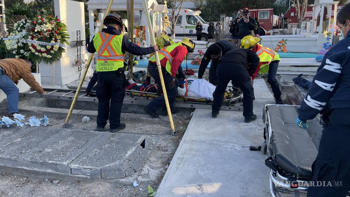 Mujer cae en una cripta del panteón Santo Cristo de Saltillo