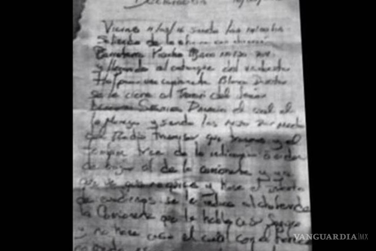 Realizarán grafoscopía a carta hallada de escolta del Ferrari