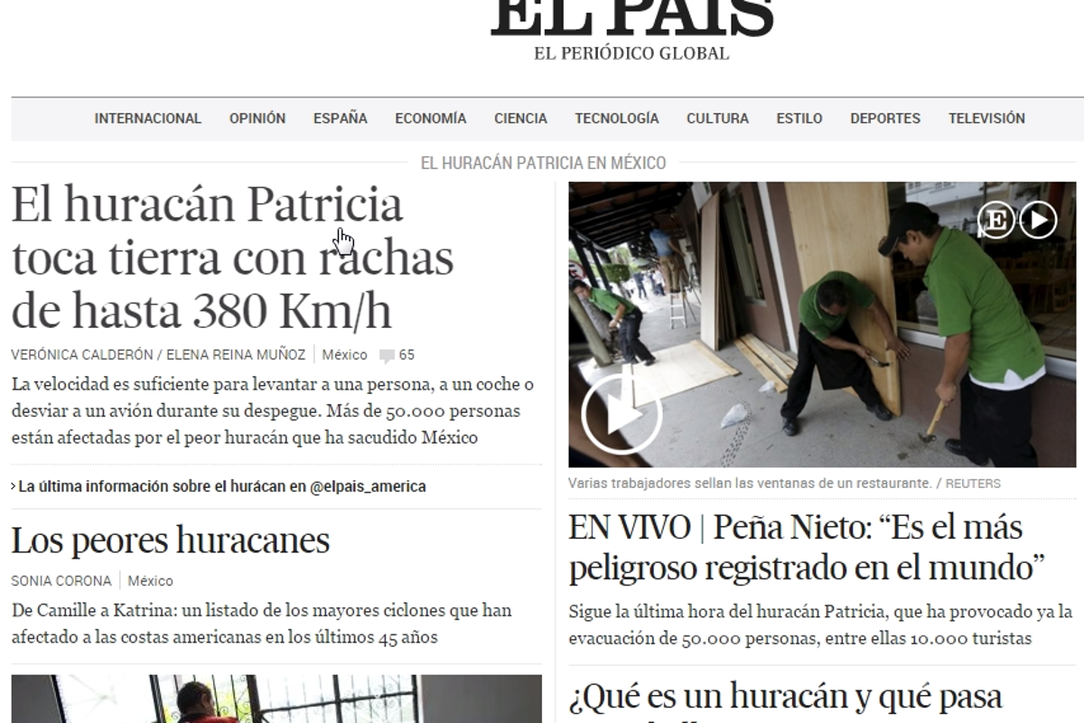 $!Prensa internacional, atenta a emergencia por Patricia