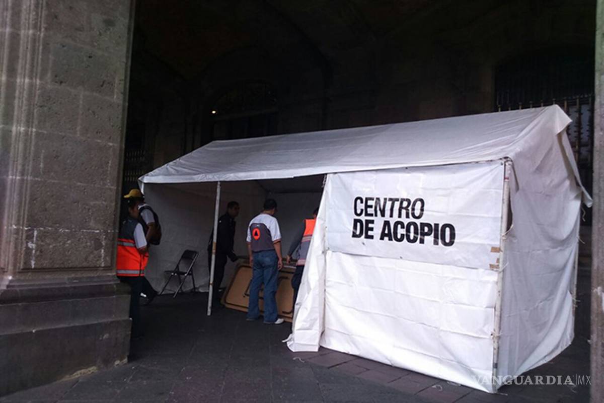 Instalan en CDMX centro de acopio en apoyo a Ecuador