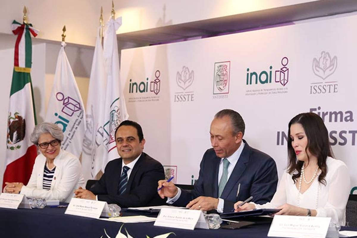 INAI, ISSSTE y SNTISSSTE firman convenio de colaboración