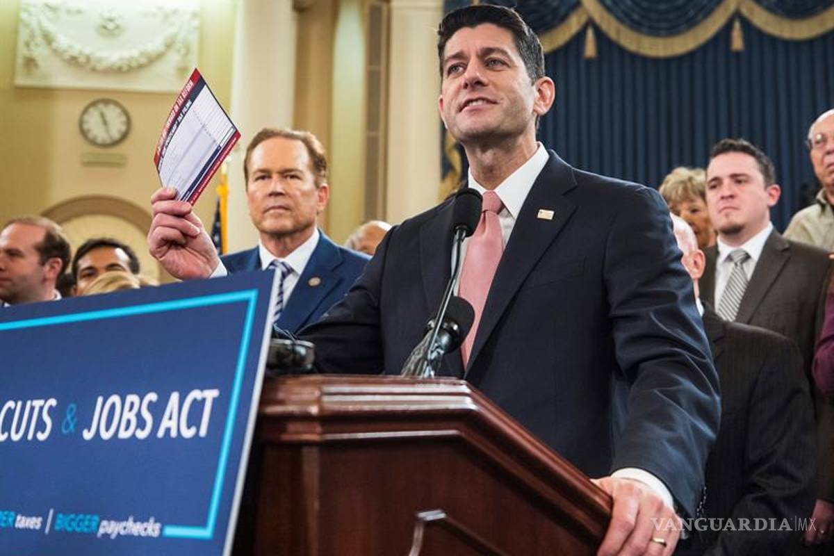 Reforma fiscal ahorrará 1,182 dólares a típica familia de EU, asegura Paul Ryan