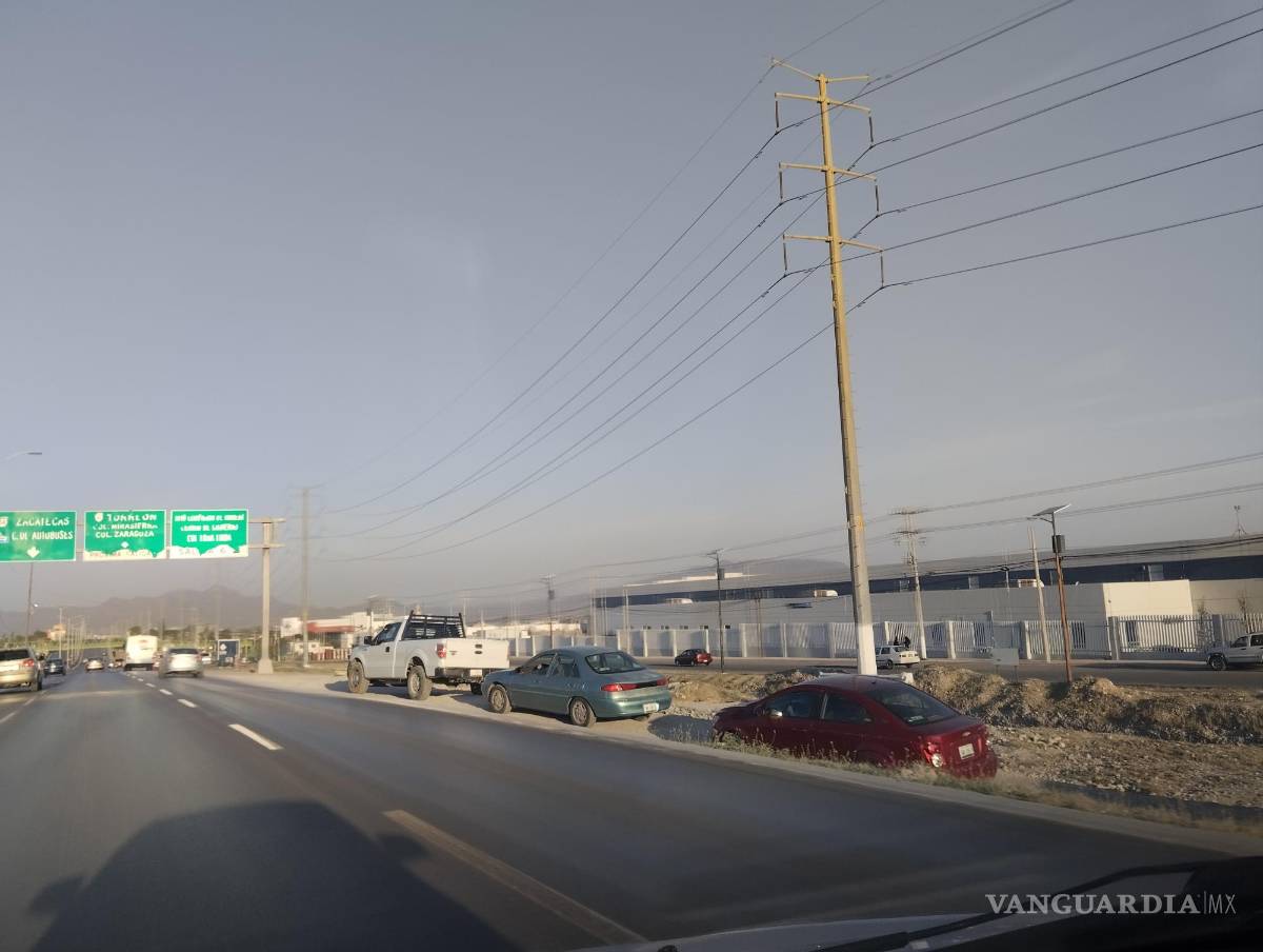 $!Así se ve la salida del coches desde la carretera 57.