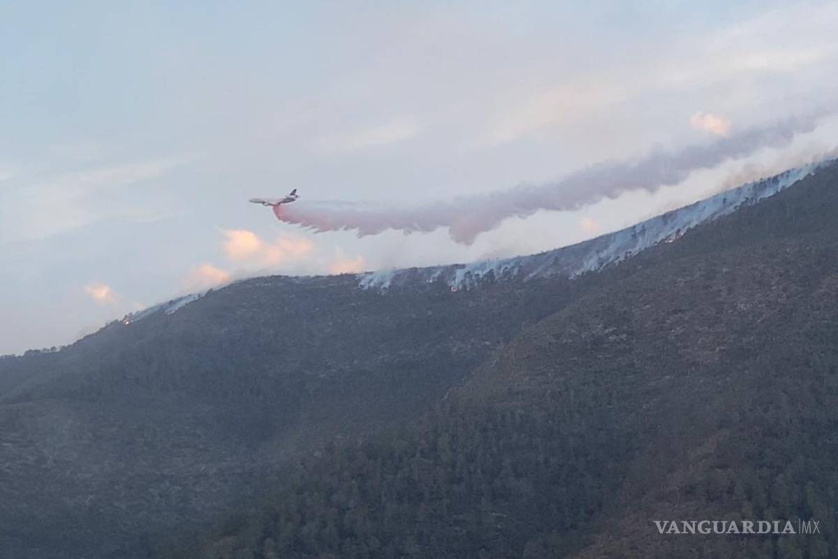 ‘Refuerzan’ combate contra incendios en Región Sureste de Coahuila con DC-10 Air Tanker y fuerte lluvia