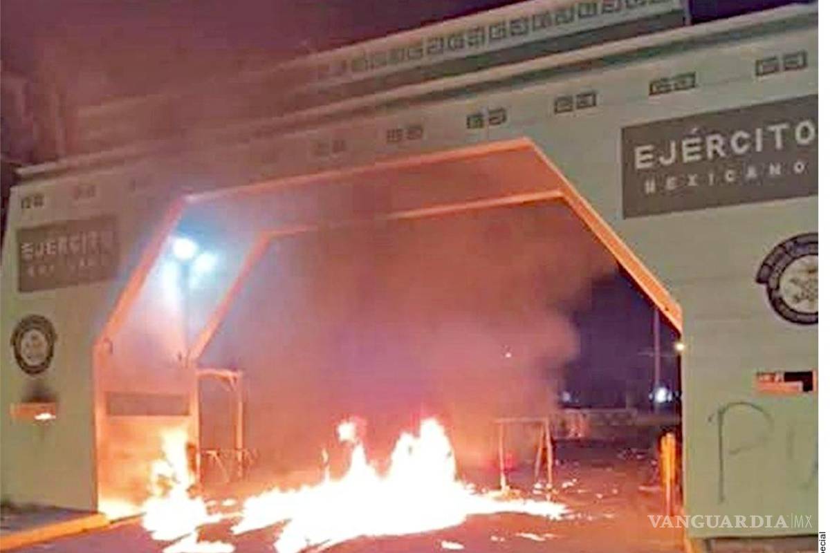 Incendian garita militar en protesta por violación a una menor de nueve años