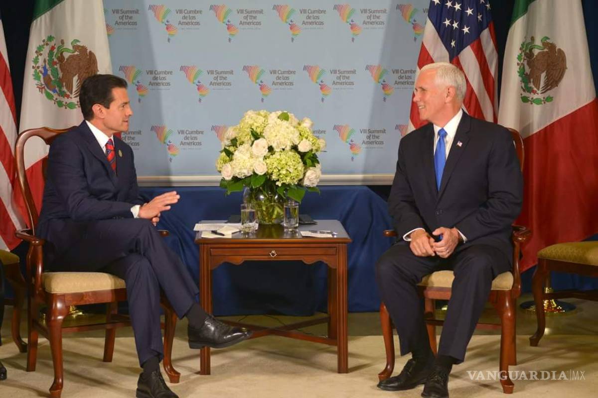 Peña Nieto se reúne con Mike Pence, vicepresidente de EU
