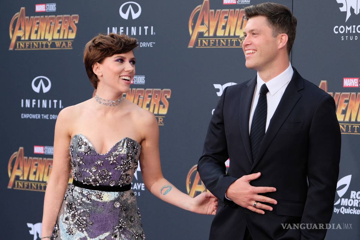 Scarlett Johansson presentó a su nuevo novio en premiere de Avengers: Infinity War