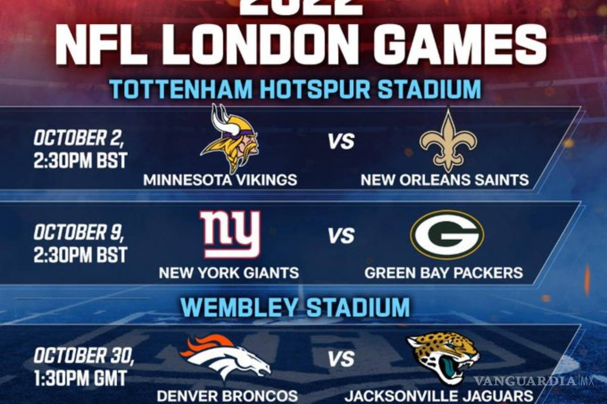 Estos son los cuatro partidos de la NFL que se jugarán en Europa