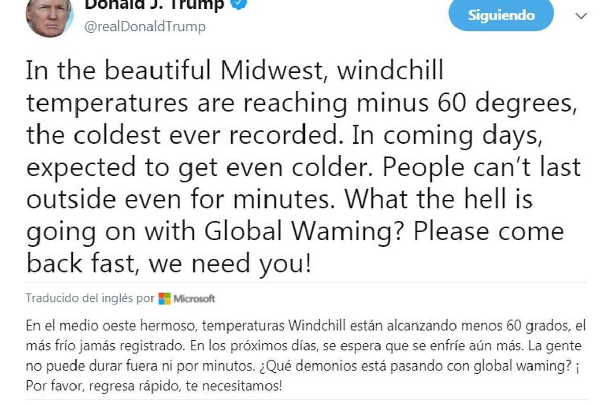 $!Donald Trump se burla del calentamiento global y lo tunden en redes