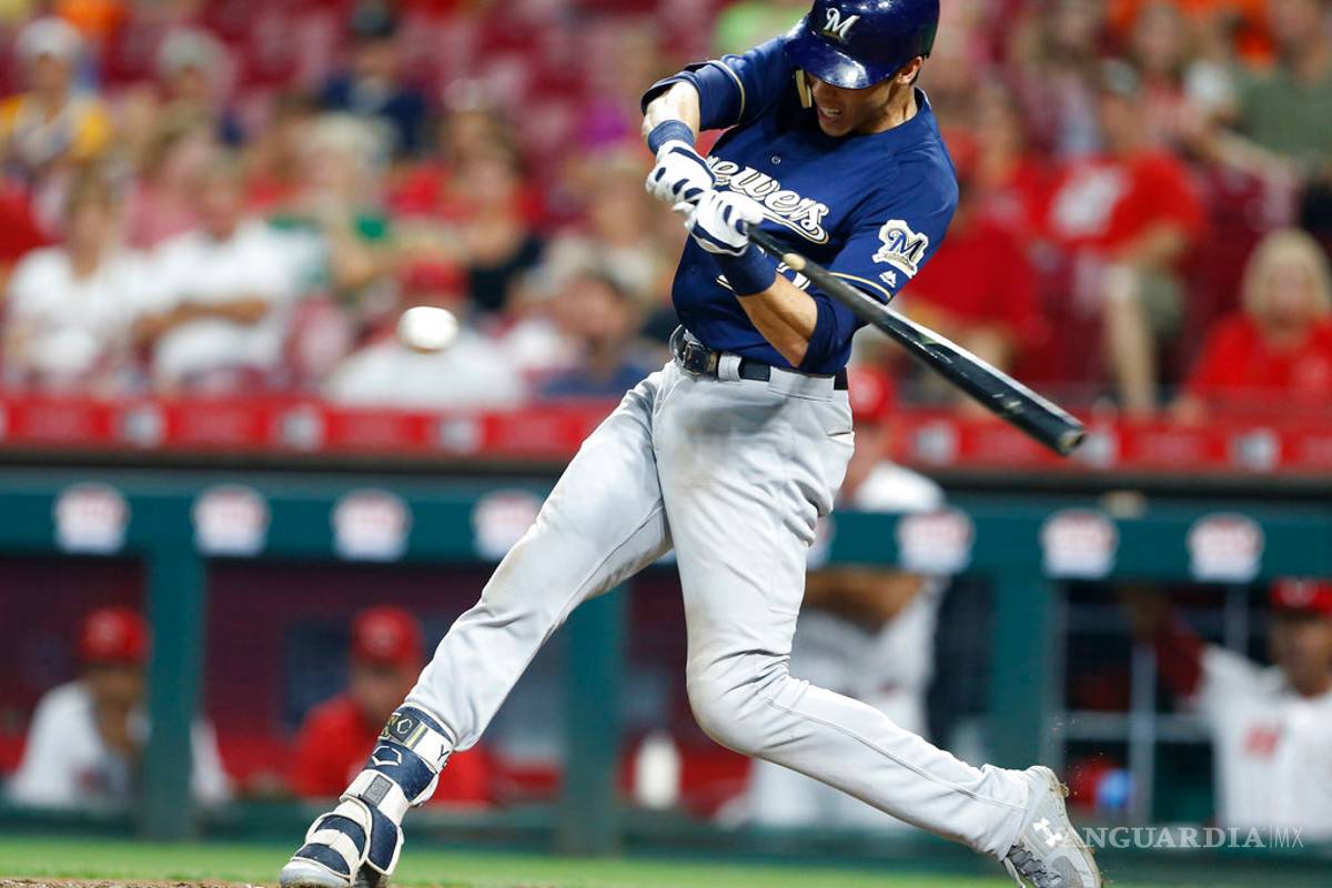 Christian Yelich batea el ciclo en Grandes Ligas