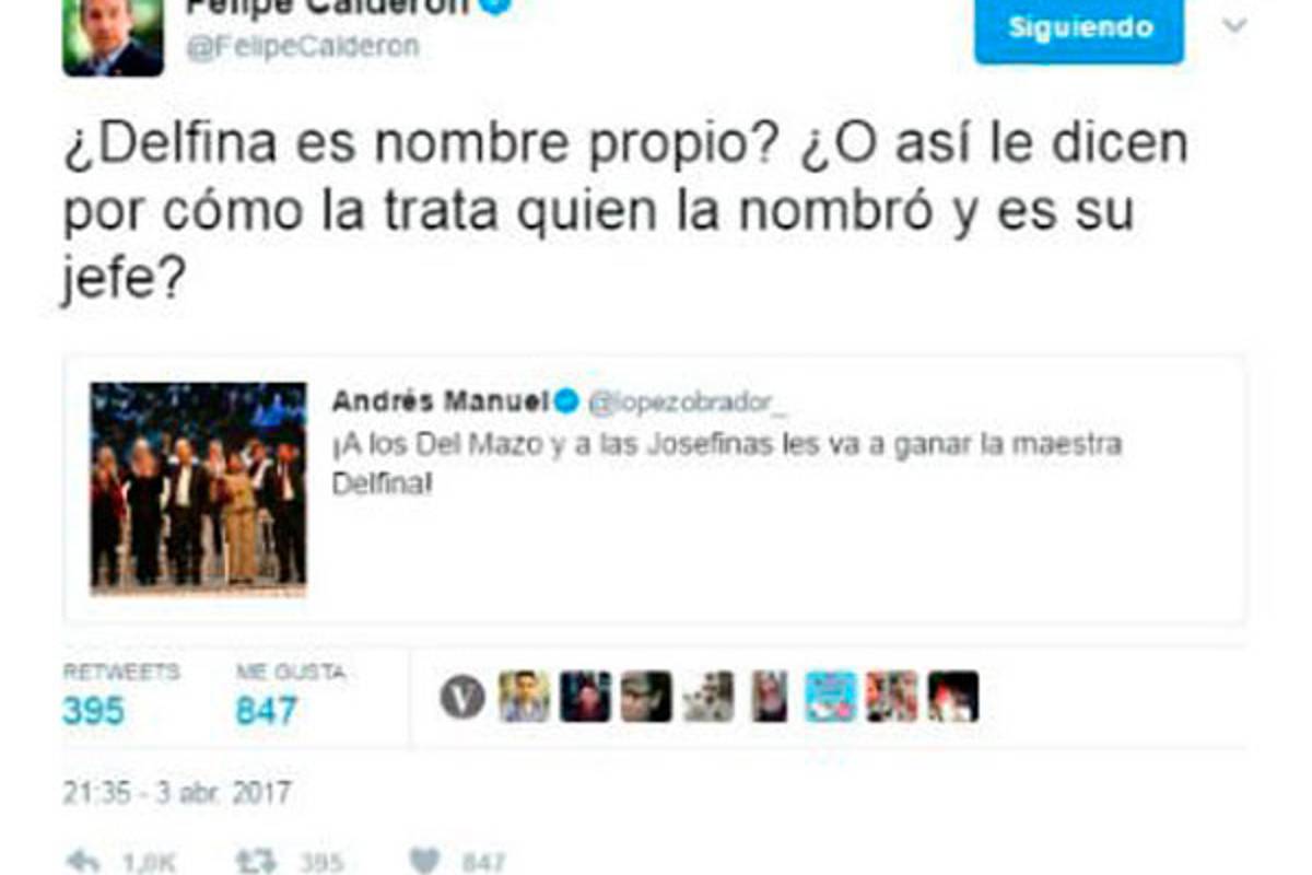 Atacan a Calderón por burlarse del nombre de Delfina Gómez; 'serénense', responde