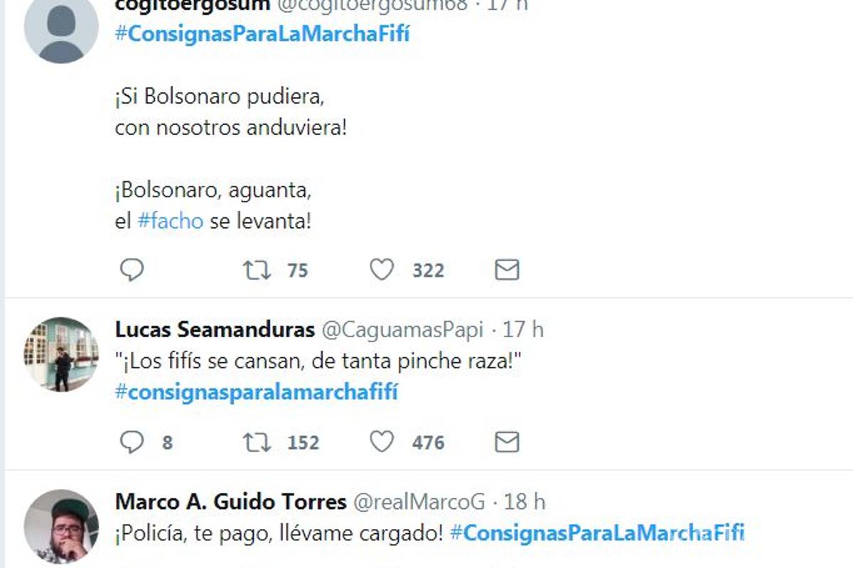 $!#ConsignasParaLaMarchaFifí, el hashtag contra los defensores del NAIM