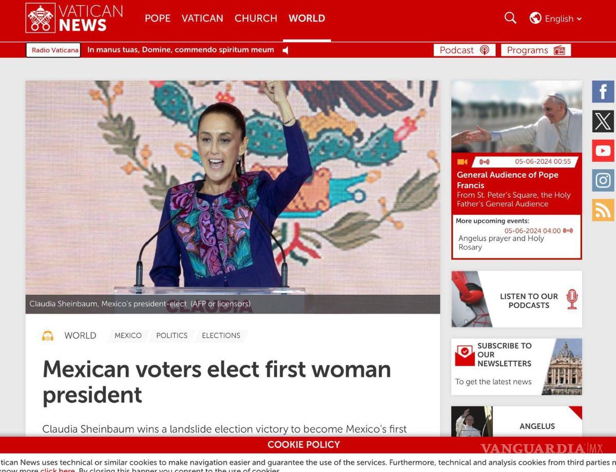 $!Primera Presidenta de México y científica: Así describen periódicos del mundo a Claudia Sheinbaum tras ganar elecciones de 2024