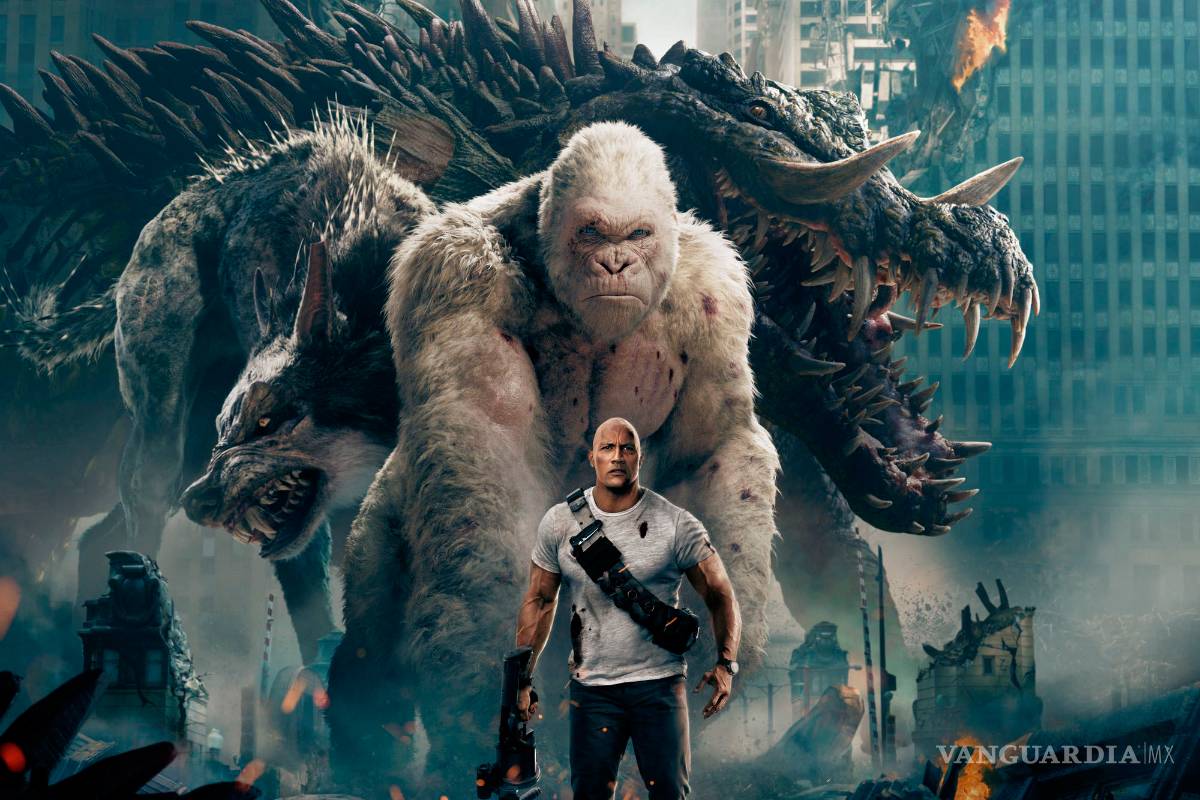 ‘Rampage: devastación’, una lucha contra monstruos gigantes