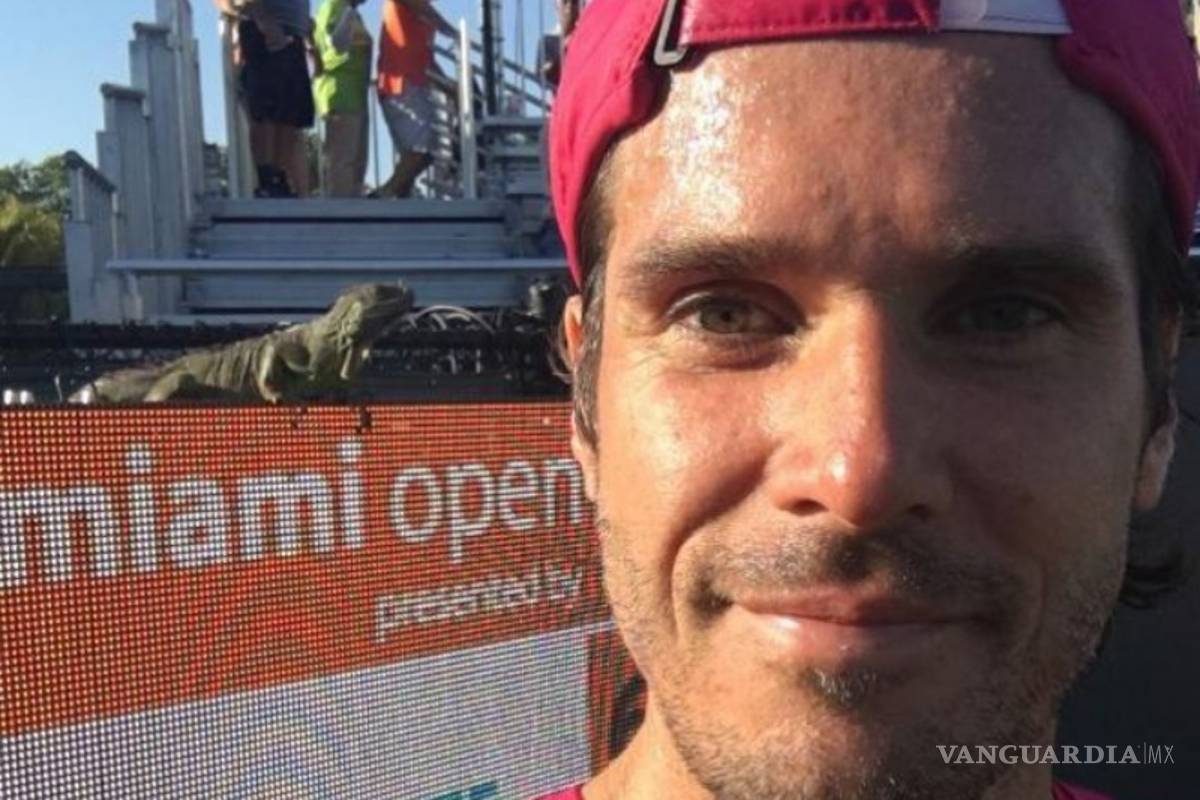 Iguana de un metro interrumpe un partido en Miami y Tommy Haas se saca selfie