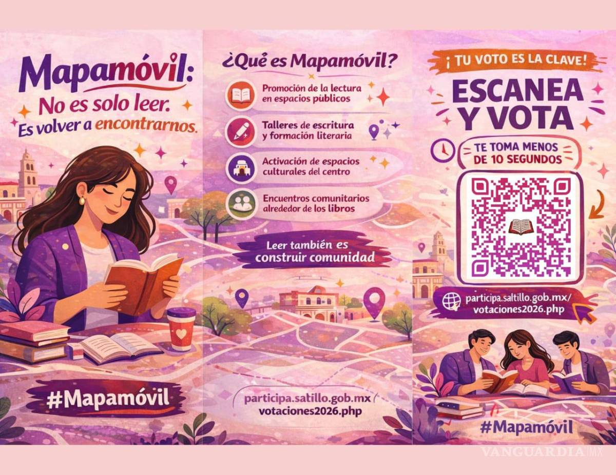 $!Mapamóvil: Un proyecto de promocion de la lectura por el que puedes votar en Participa Saltillo