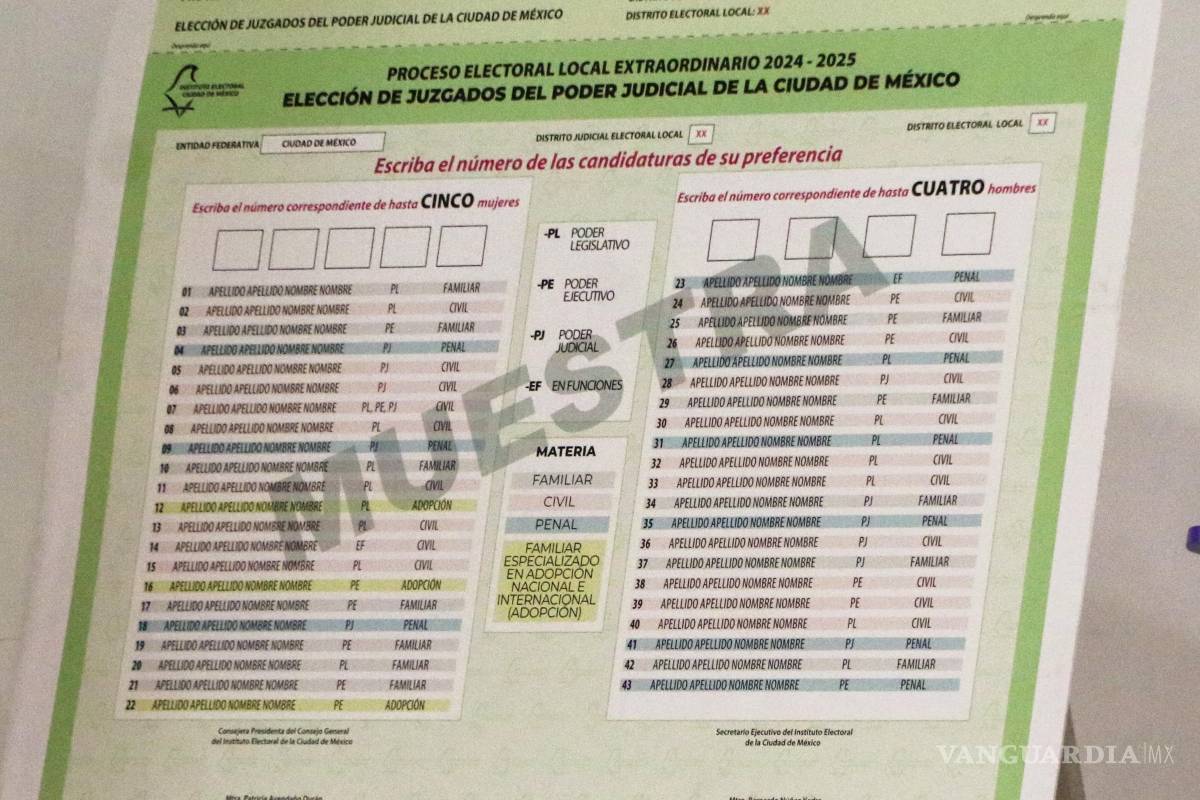 POLITICÓN: Saltillenses verán ¡184 candidaturas! en boleta de elección judicial