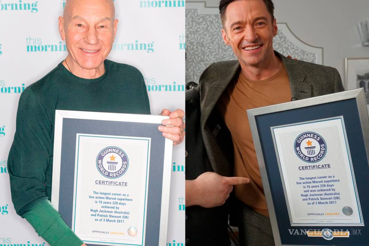 Hugh Jackman y Patrick Stewart a récord Guinness por &quot;la carrera más larga como superhéroe de Marvel&quot;