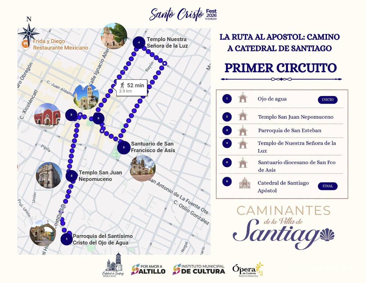 $!Convocan a participar en la peregrinación urbana Caminantes de la Villa de Santiago, en Saltillo
