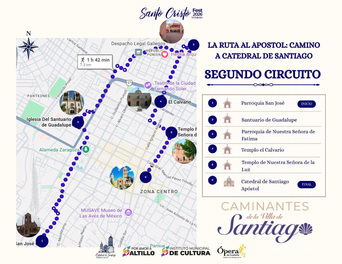 $!Convocan a participar en la peregrinación urbana Caminantes de la Villa de Santiago, en Saltillo