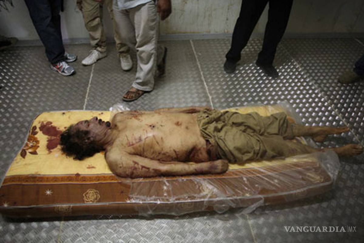 Cadáver de Gaddafi está guardado en el congelador de una tienda