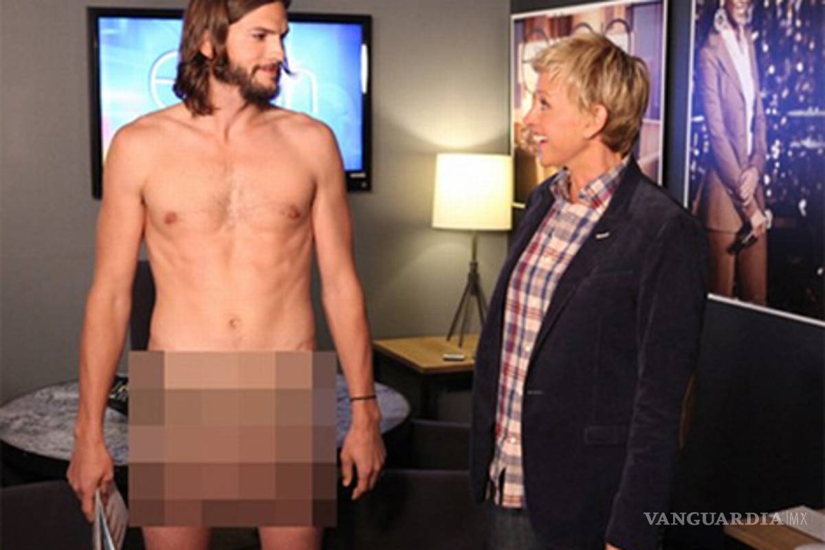 Ashton Kutcher se desnuda con Degeneres
