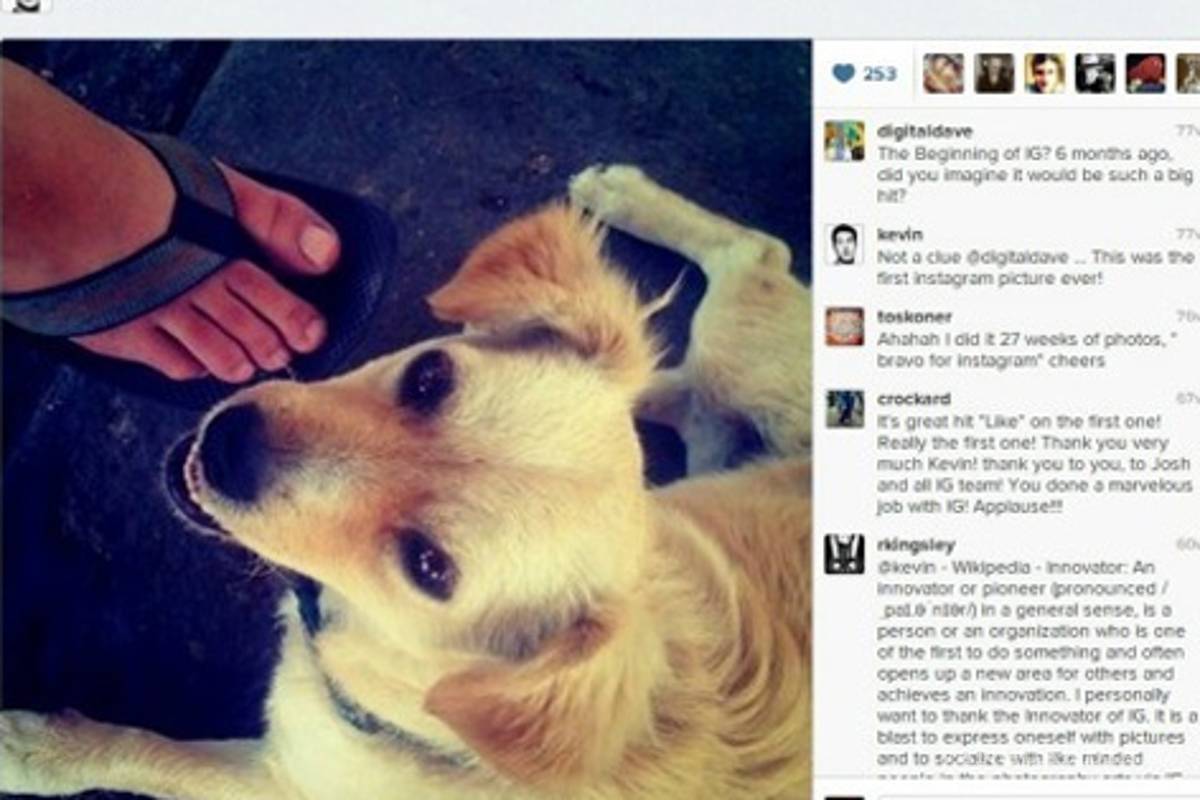 Recuerda Instagram su primera imagen publicada