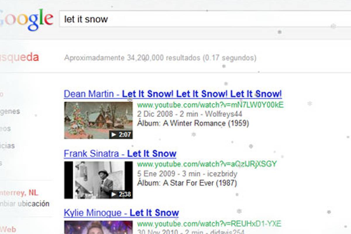 Google se cubre de nieve esta Navidad