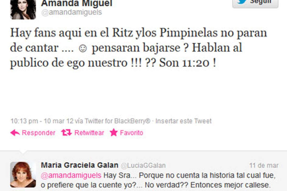 Agarrón entre Pimpinela, Diego Verdaguer y Amanda Miguel