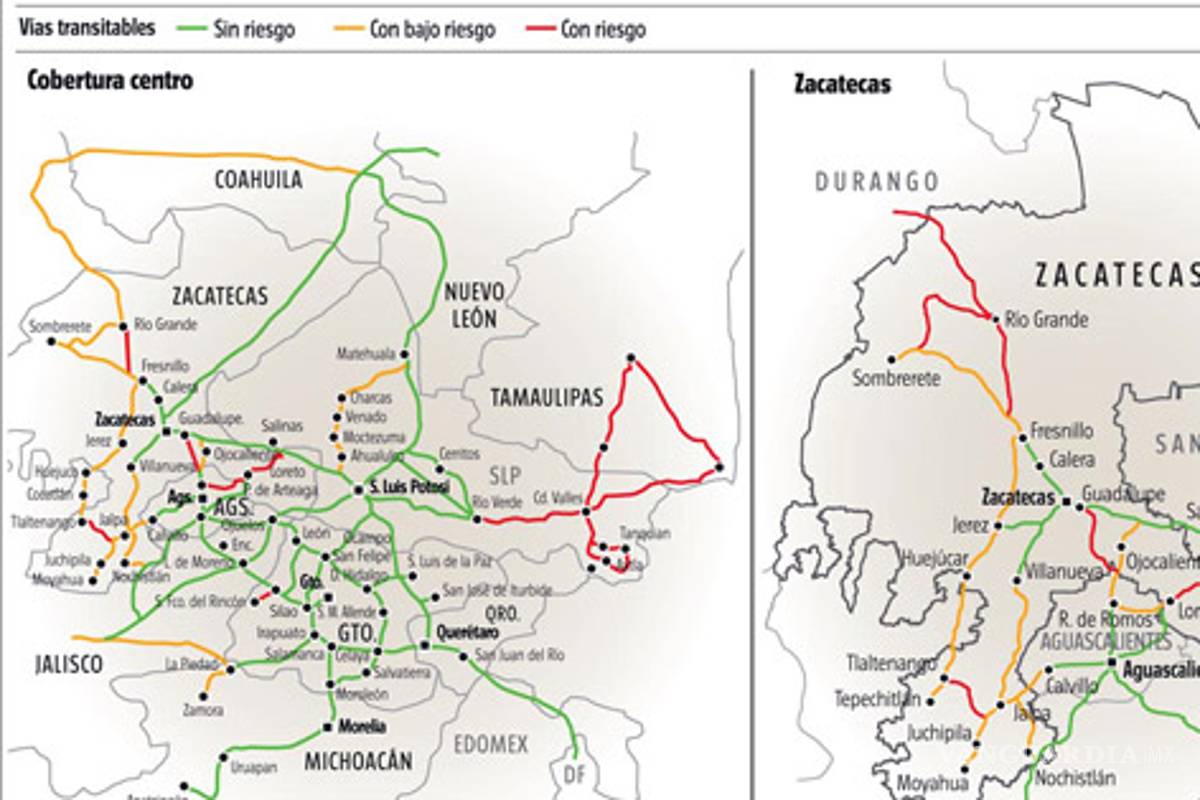 Mapa de riesgos carreteros en México: Narcoretenes e inseguridad