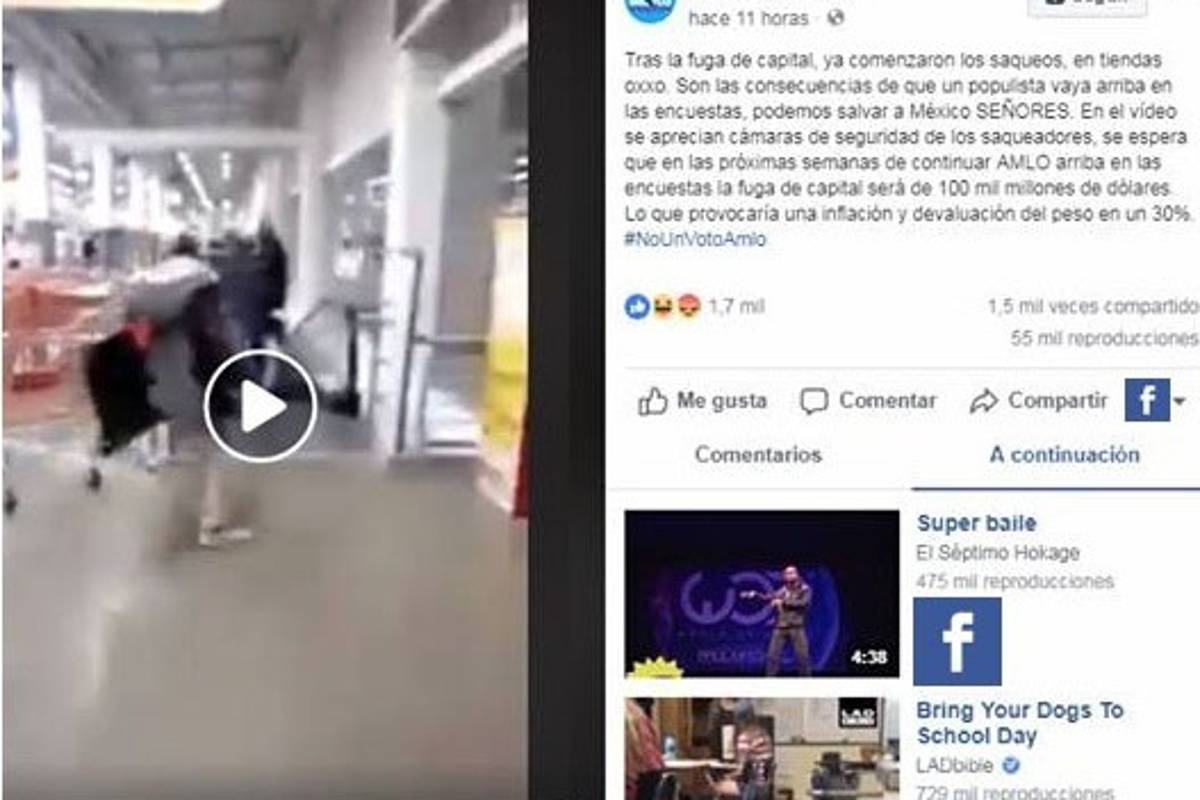 Circula supuesto video de saqueos por AMLO; la grabación es de 2017 durante los robos por el gasolinazo