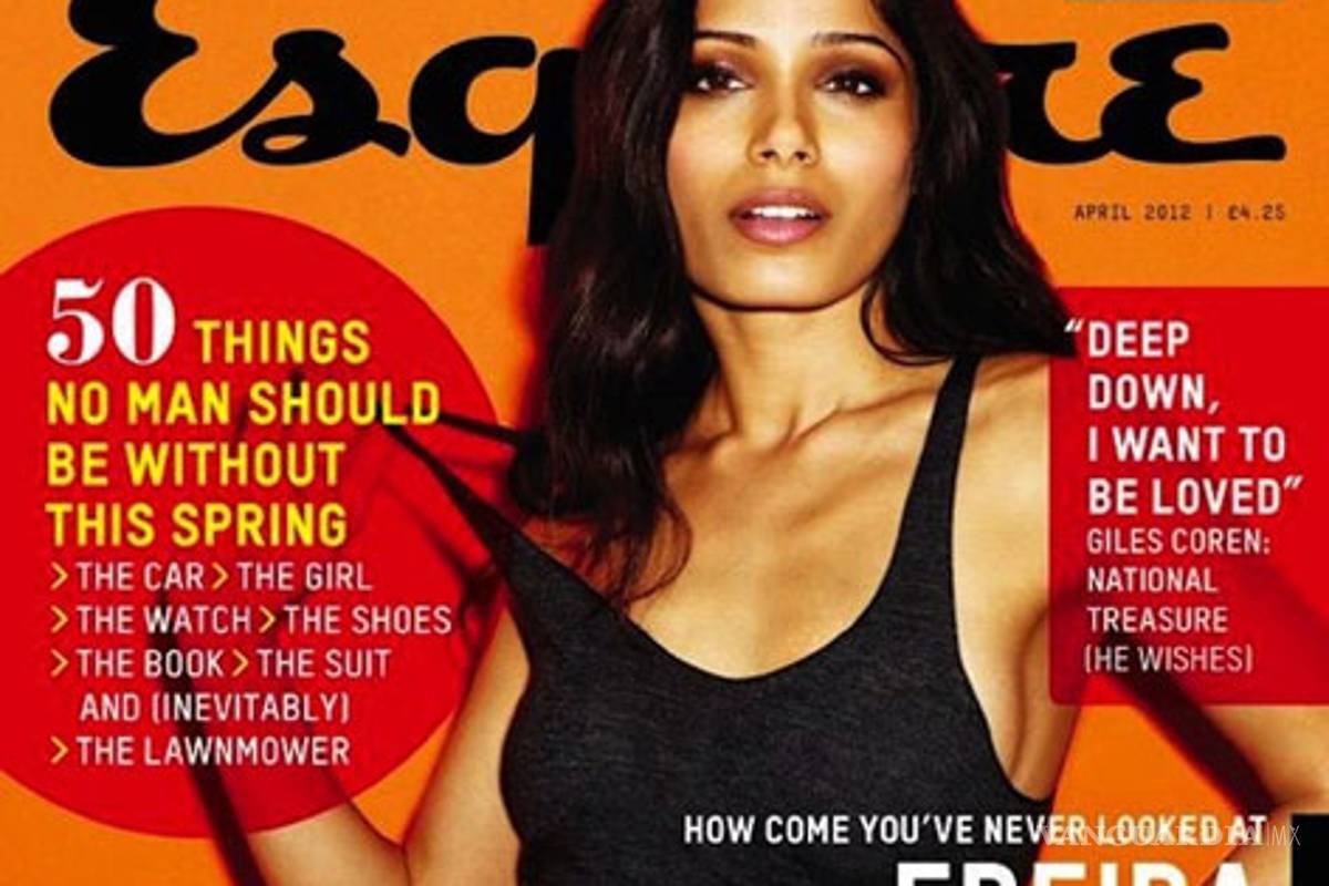 Freida Pinto hace desnudos finos para Esquire