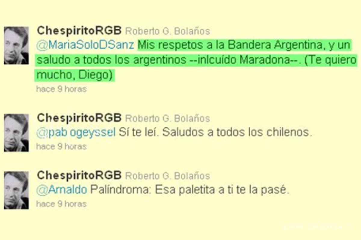 Chespirito saludó por Twitter a Maradona