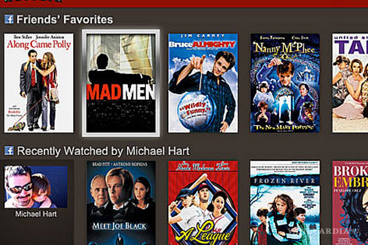 Netflix presenta aplicación de películas para Facebook