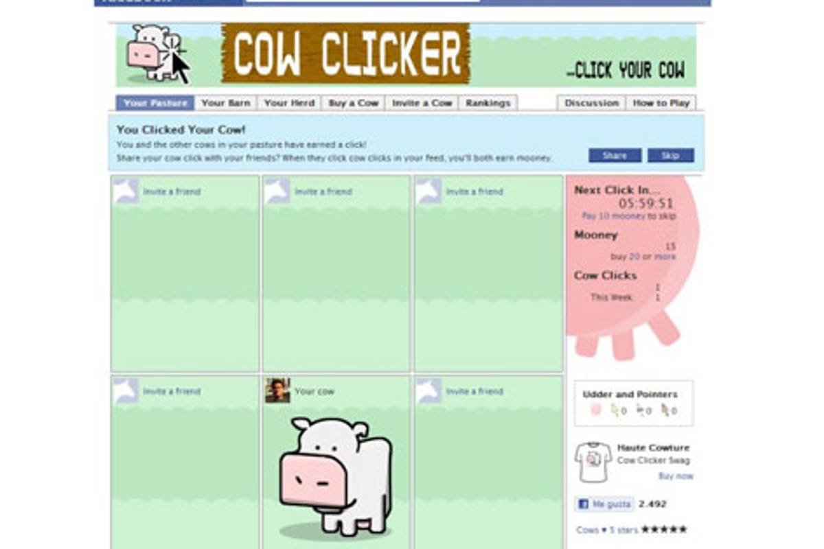 Cow Clicker: El juego de Facebook más estúpido del mundo.