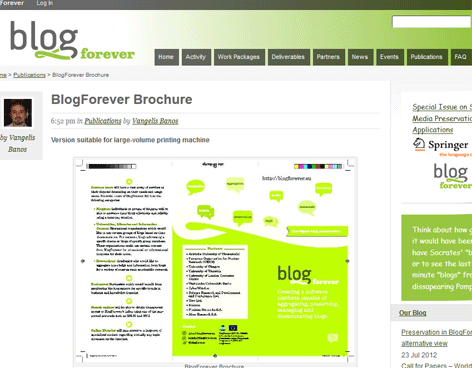 Blogforever, proyecto contra el olvido digital de blogs