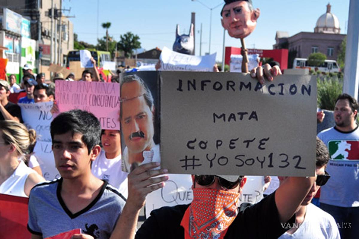 Se manifiestan en contra de Peña Nieto en Saltillo