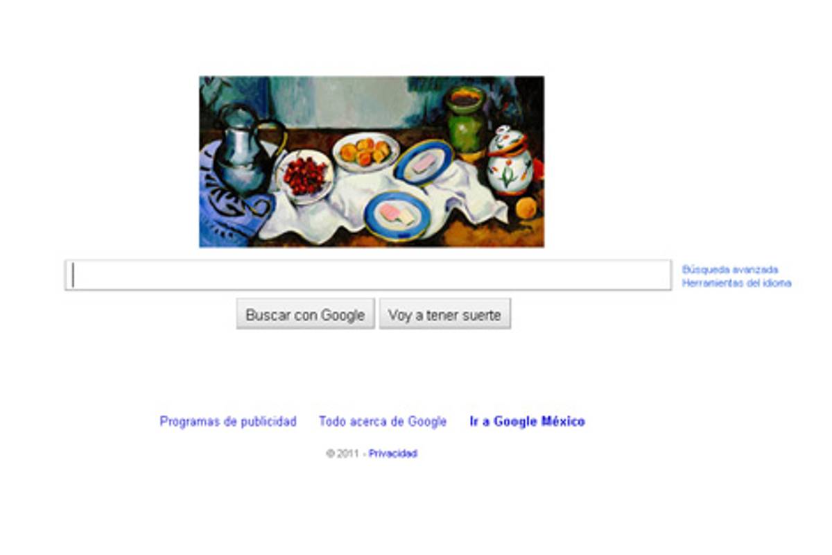 Paul Cézanne es homenajeado en el Doodle de Google