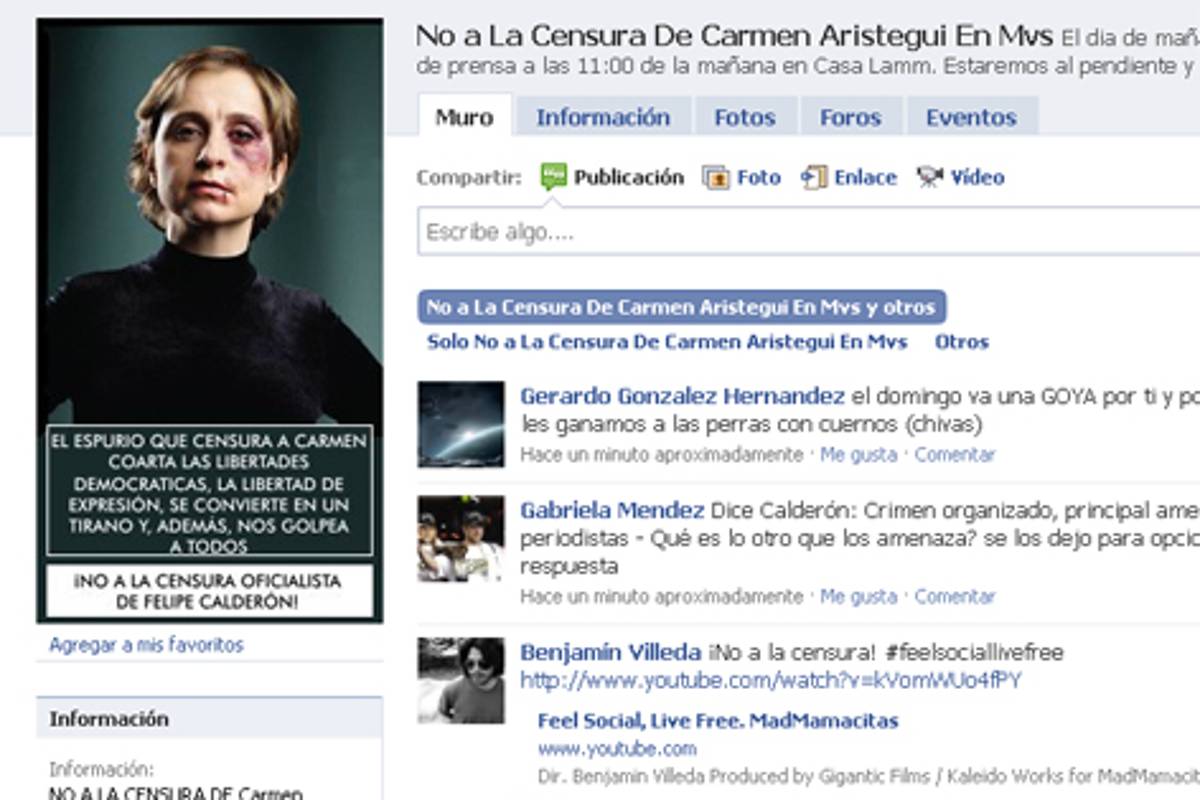 Crean en Facebook foro sobre Aristegui y en dos días bate récord de seguidores