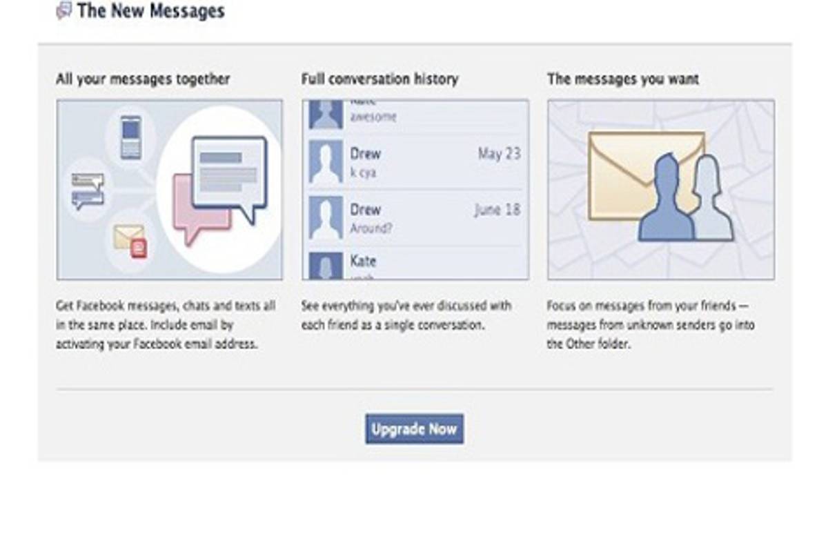 Nuevos mensajes personales en Facebook llegan a todos los usuarios