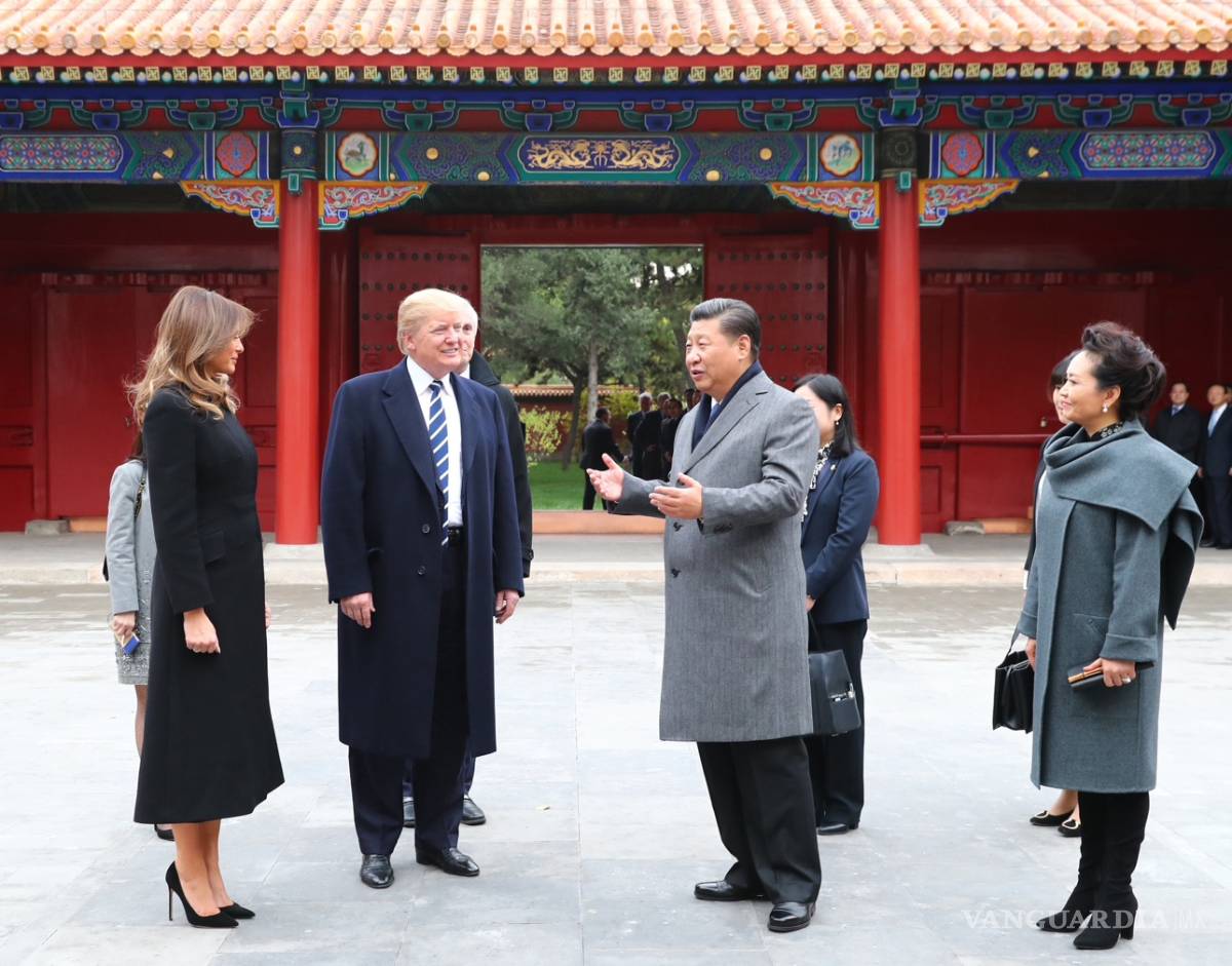 $!Xi Jinping y Trump visitan tres salones principales del Museo del Palacio en China